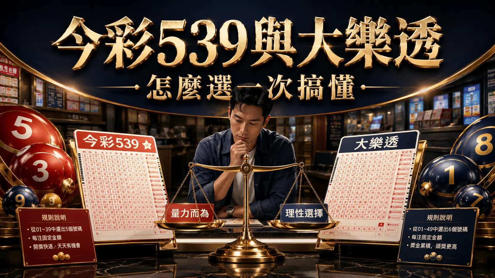 玩家在彩券行選購彩券的畫面